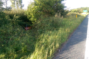 Lucky escape for motorist who came off the A64