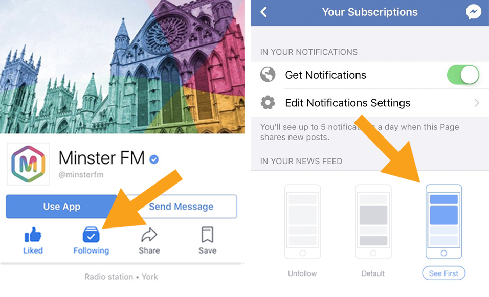 How to change facebook setting on mobile