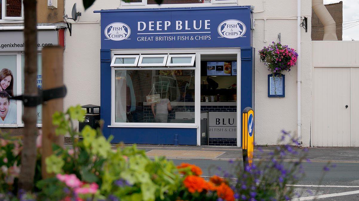 Deep Blue fish and chip shop in Market Weighton