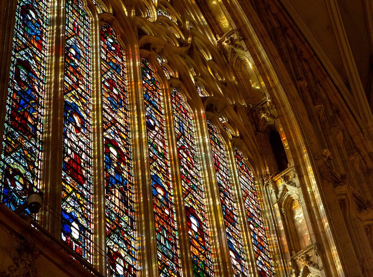 stained glass window in york minster