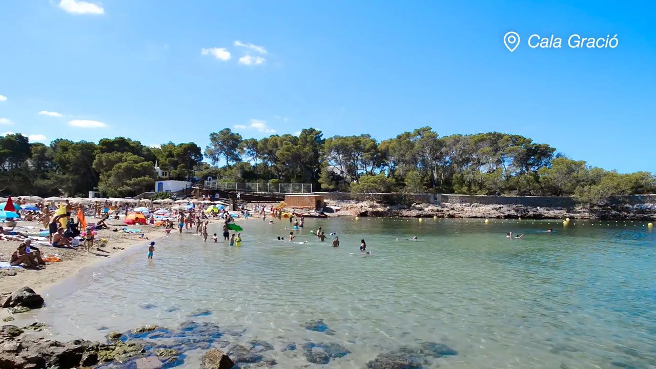Cala Gracio beach in Ibiza