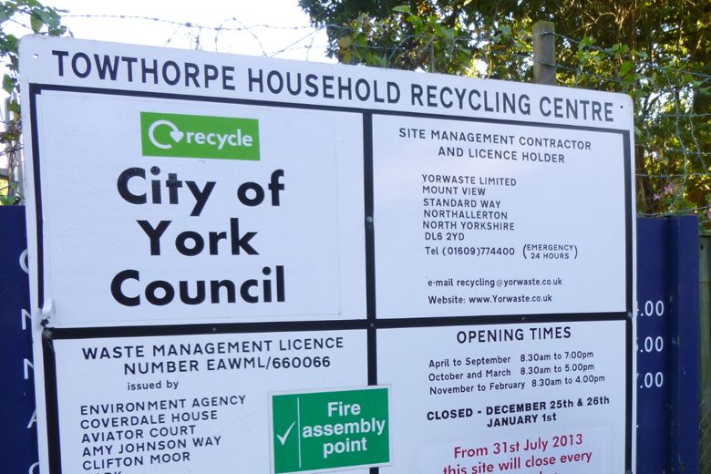 No need to book at Household Waste and Recycling Centres in York