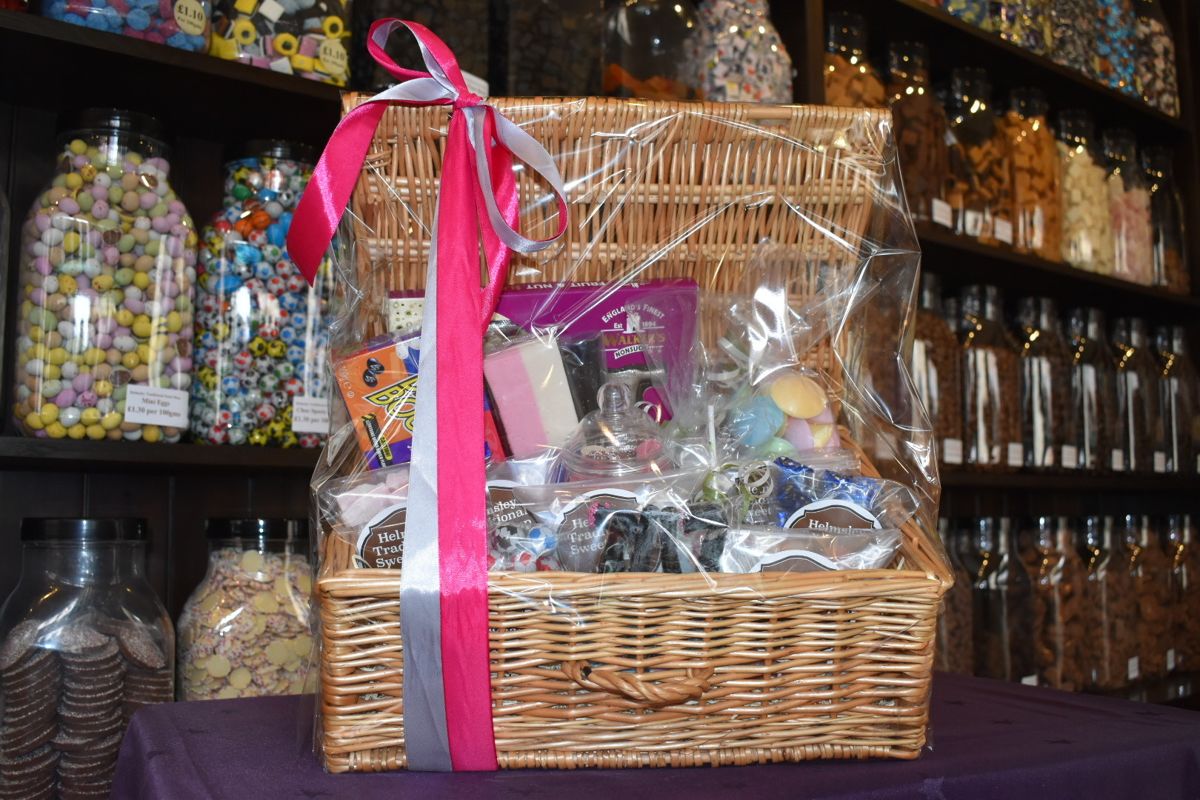 Helmsley Traditional Sweet Shop is running a number of promotions to raise money for the Ryedale Food Bank, including the chance to win this sweet hamper