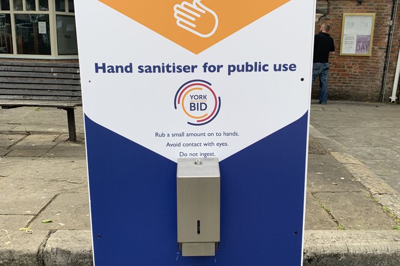 New hand sanitiser units in York
