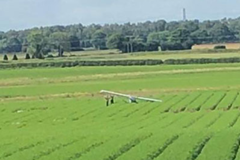Plane crash lands near York