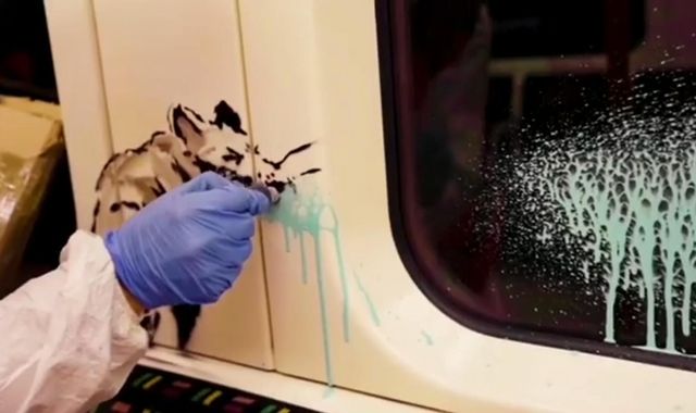Coronavirus: New Banksy piece on London Tube encourages people to wear masks