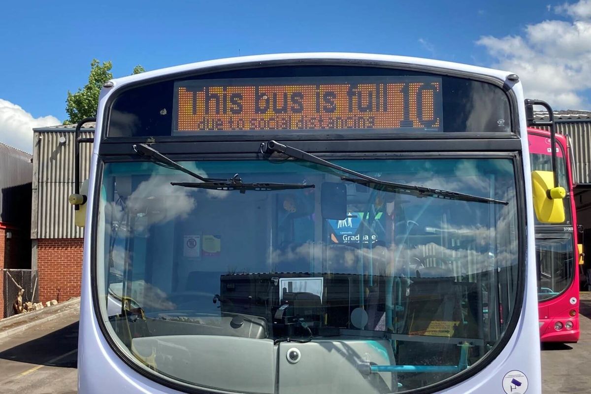 'Bus full' screen message