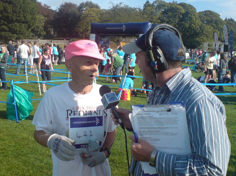 John with one of the runners.