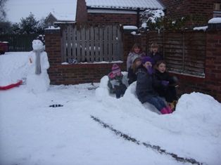 Snow Man and Snow Car